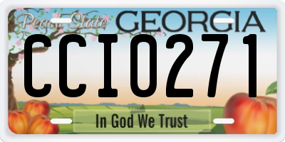 GA license plate CCI0271