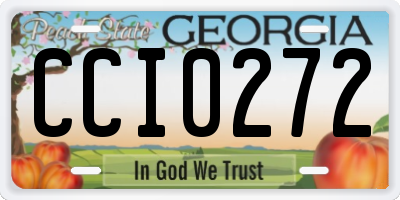 GA license plate CCI0272