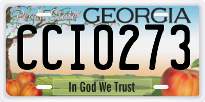 GA license plate CCI0273