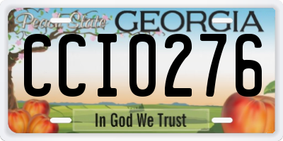 GA license plate CCI0276