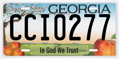GA license plate CCI0277