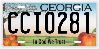 GA license plate CCI0281