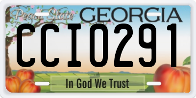 GA license plate CCI0291