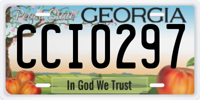 GA license plate CCI0297