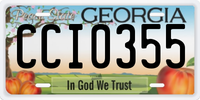 GA license plate CCI0355