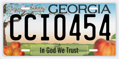 GA license plate CCI0454