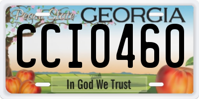 GA license plate CCI0460