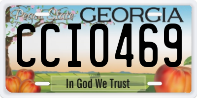 GA license plate CCI0469