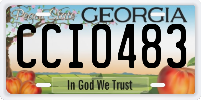 GA license plate CCI0483