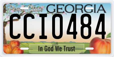 GA license plate CCI0484