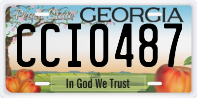GA license plate CCI0487