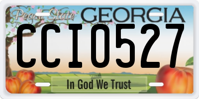 GA license plate CCI0527
