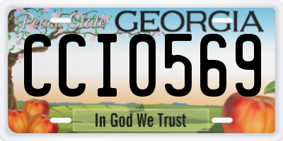 GA license plate CCI0569