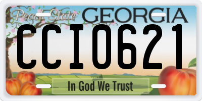 GA license plate CCI0621