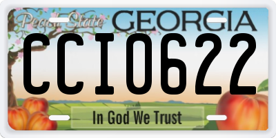 GA license plate CCI0622
