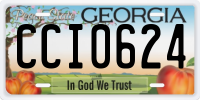 GA license plate CCI0624