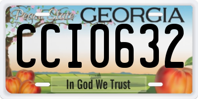 GA license plate CCI0632