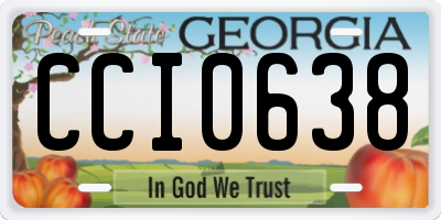 GA license plate CCI0638
