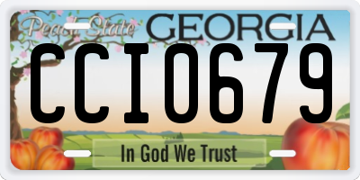 GA license plate CCI0679