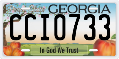 GA license plate CCI0733