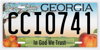 GA license plate CCI0741
