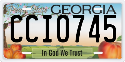 GA license plate CCI0745