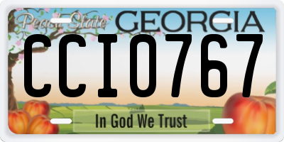 GA license plate CCI0767