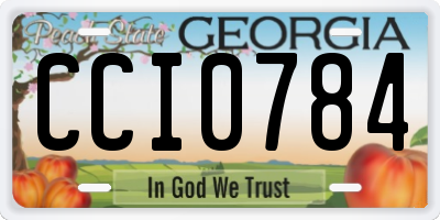 GA license plate CCI0784