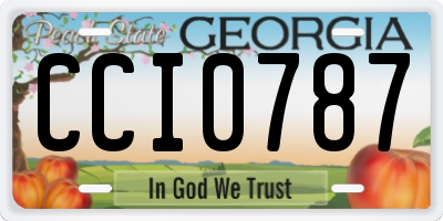 GA license plate CCI0787