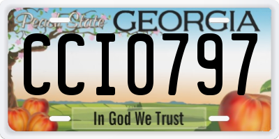 GA license plate CCI0797