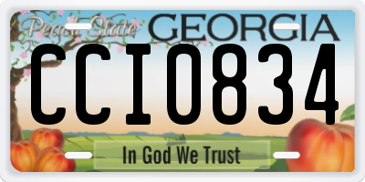 GA license plate CCI0834