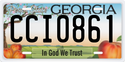 GA license plate CCI0861