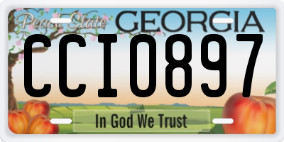GA license plate CCI0897