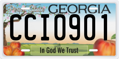 GA license plate CCI0901