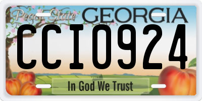 GA license plate CCI0924