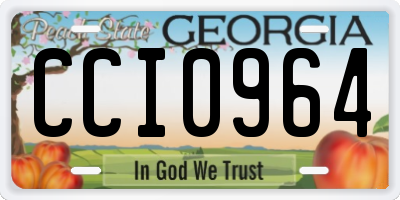 GA license plate CCI0964