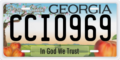 GA license plate CCI0969