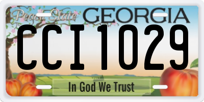 GA license plate CCI1029