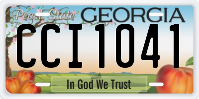 GA license plate CCI1041