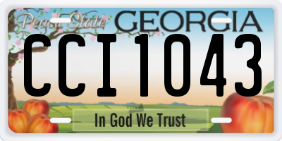 GA license plate CCI1043