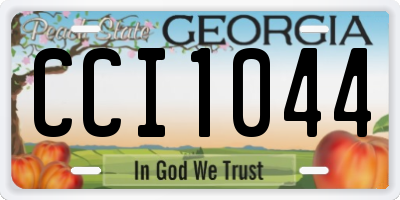 GA license plate CCI1044