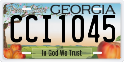 GA license plate CCI1045