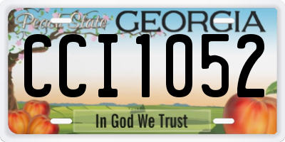 GA license plate CCI1052
