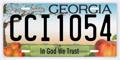 GA license plate CCI1054