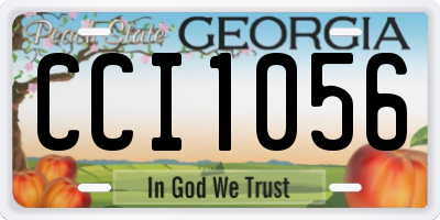 GA license plate CCI1056