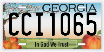 GA license plate CCI1065