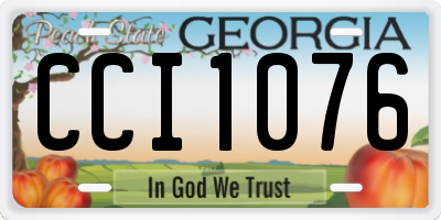 GA license plate CCI1076