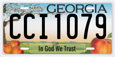 GA license plate CCI1079