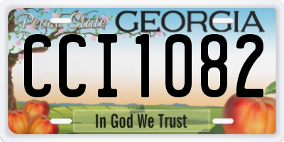 GA license plate CCI1082
