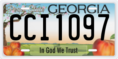 GA license plate CCI1097